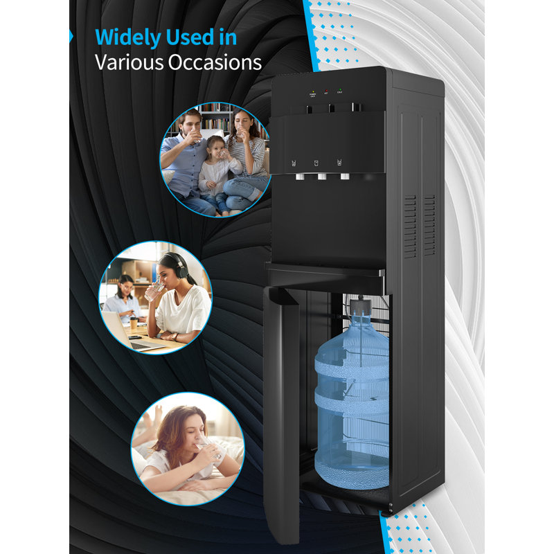 Brio 400 Series Tri-Temperature Bottom Load Water Cooler Dispenser With Hot Cold Room Temperature Water Holds 3 5 Gallons Ul Listed Energy Star Appro
